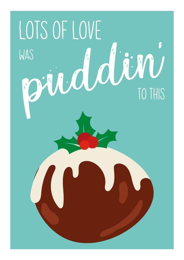 lots of love puddin Christmas Card 37940 created by Natasha Borg