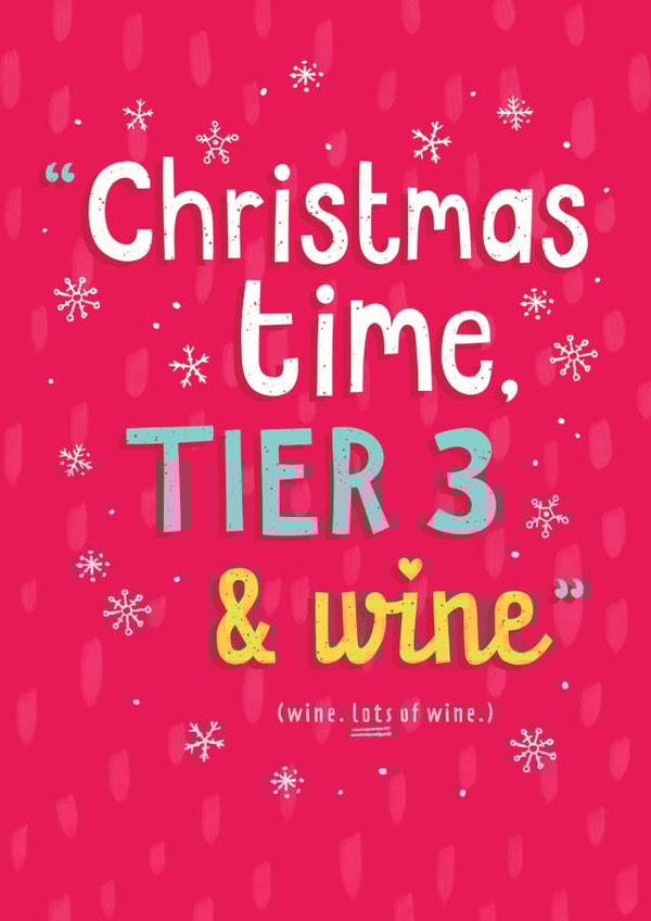 tier 3 wine Christmas Card 44655 created by Gingerbred