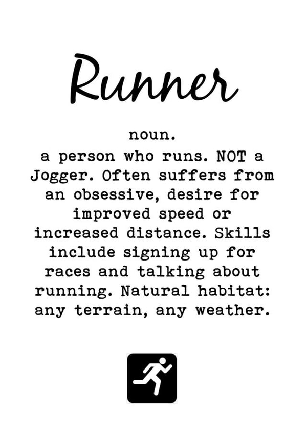 Funny Running Card Runner Definition created by Worry Less Design