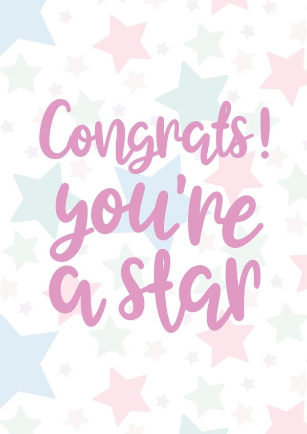 congrats star Congratulations Card 41513 created by Mia Louise Designs 