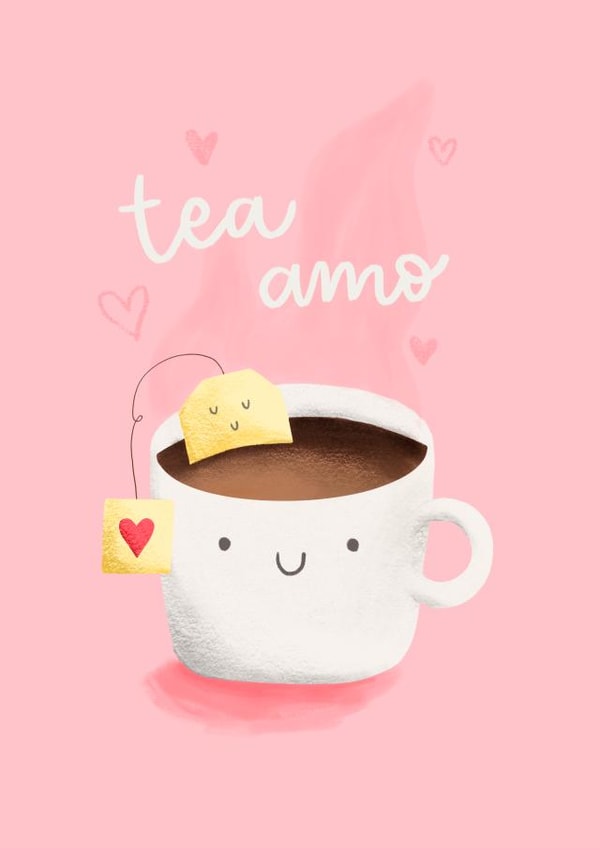 tea cup Valentines Day Card 18359 created by Mikaela Iavarone