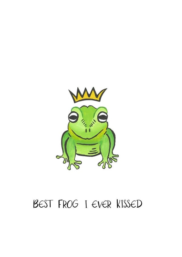 frog crown Anniversary Card 43352 created by Emily Hunter