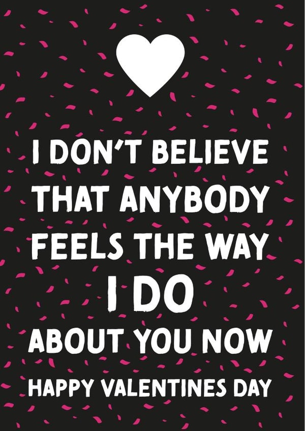 heart confetti Valentines Day Card 39146 created by Questionable Cards