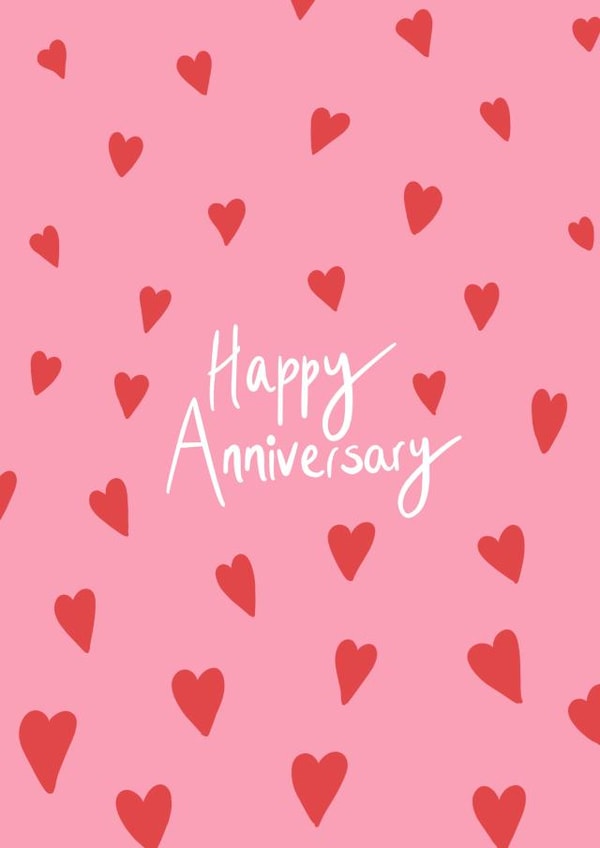 Cute Anniversary Card - Hearts - Happy Anniversary created by Fiona Sutherland