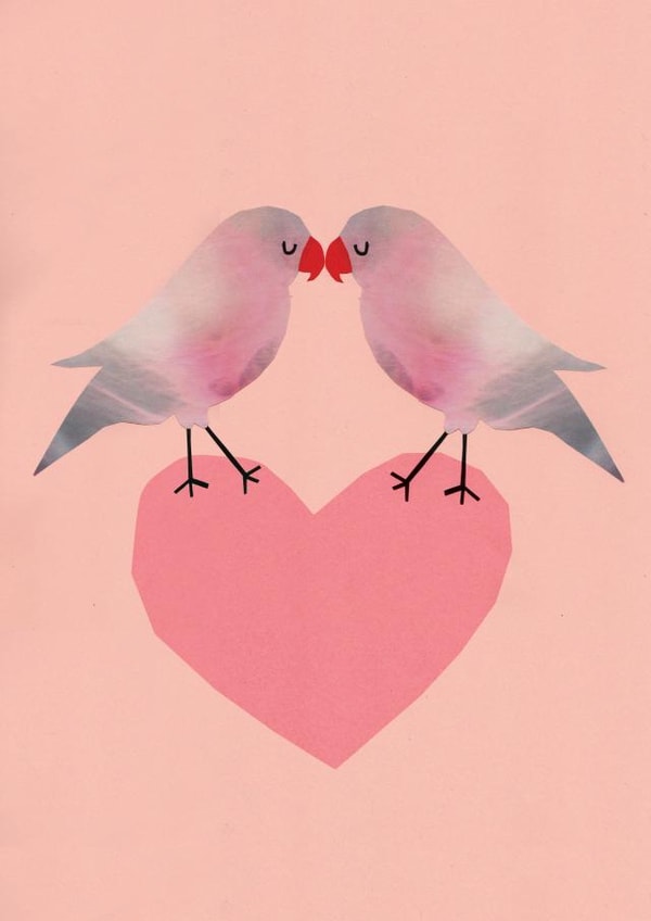 love birds Valentines Day Card 17034 created by Christine Hooper