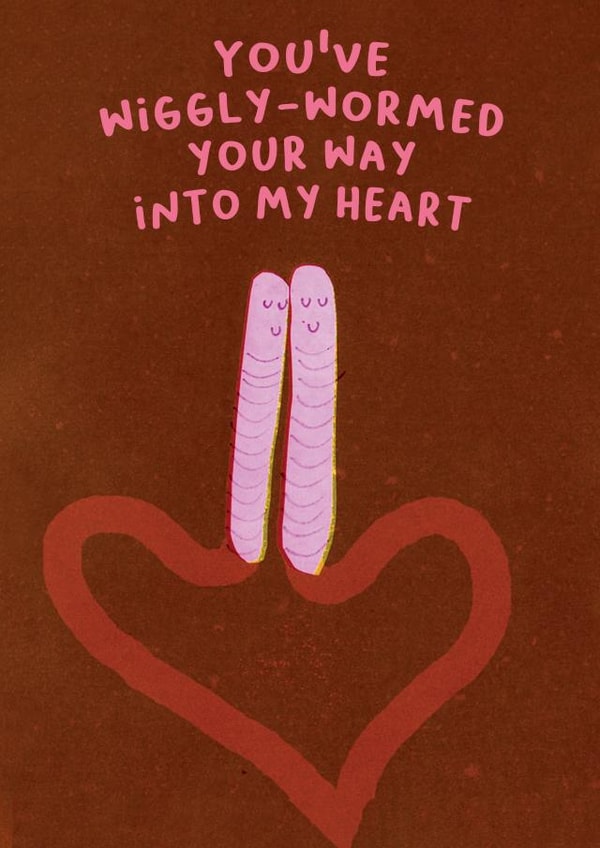 wormed heart Valentines Day Card 17035 created by Christine Hooper