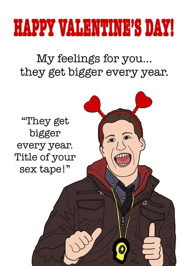 Valentine’s Day Brooklyn 99 Jake Peralta Card created by Funnilyenough