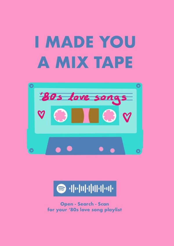 '80s love songs mix tape created by Get The Party Crafted