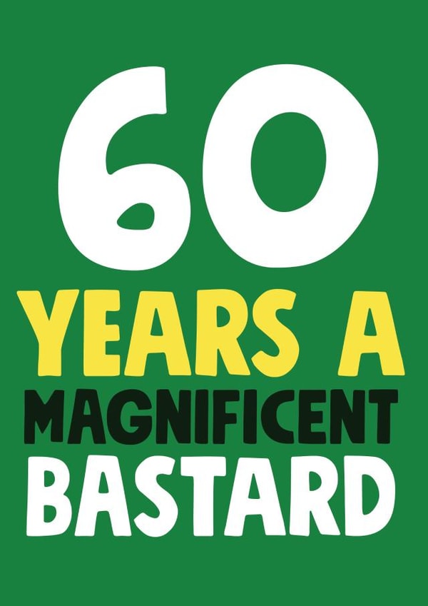 60 years a magnificent bastard created by Roll Creative