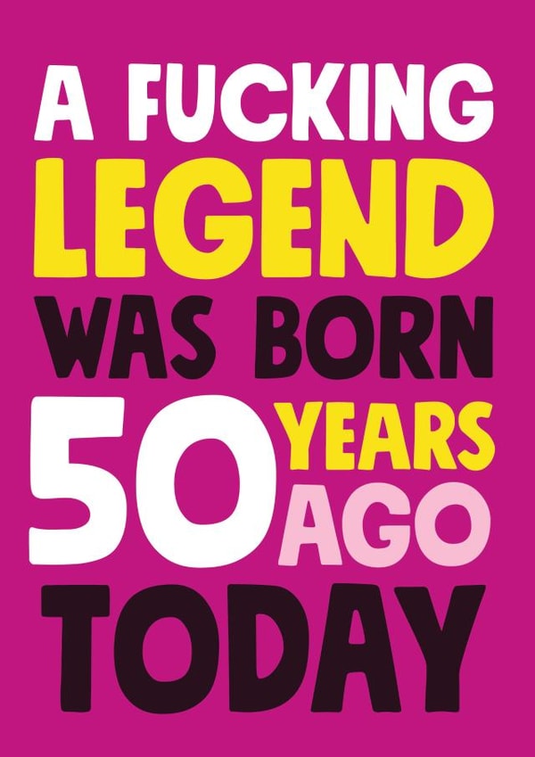 Fucking legend born 50 years ago today created by Roll Creative