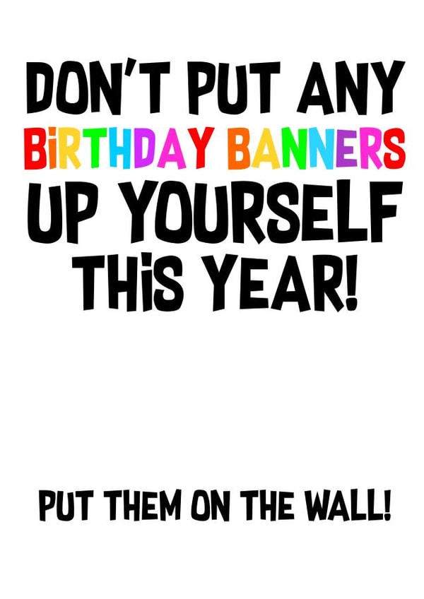 dont banners Birthday Card 7748 created by Bonnie Banter
