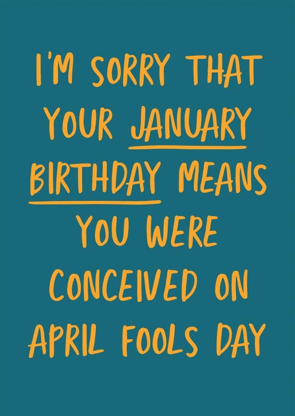 sorry january Birthday Card 20961 created by @tikkled.pink