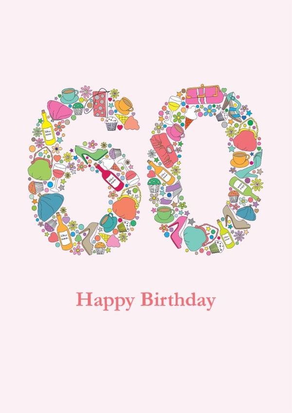 Girlie things 60th birthday card created by mrs L cards