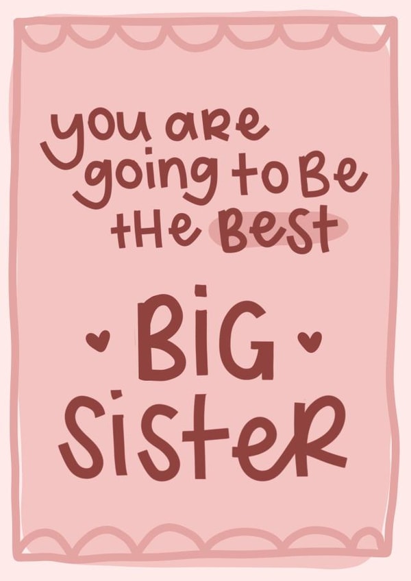 Cute new big sister card created by The Lyon's Den Graphics