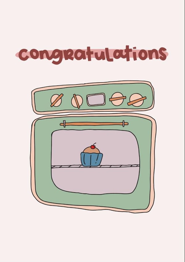 Cute pregnancy card - Bun in the oven created by The Lyon's Den Graphics