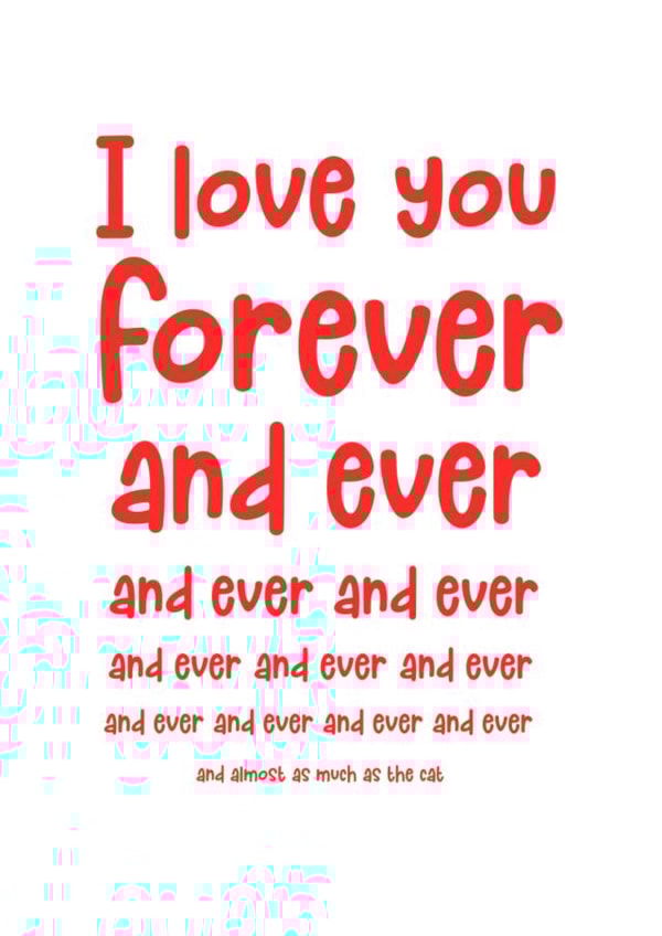 i love you love Valentines Day Card 42849 created by Wild Housecat Designs