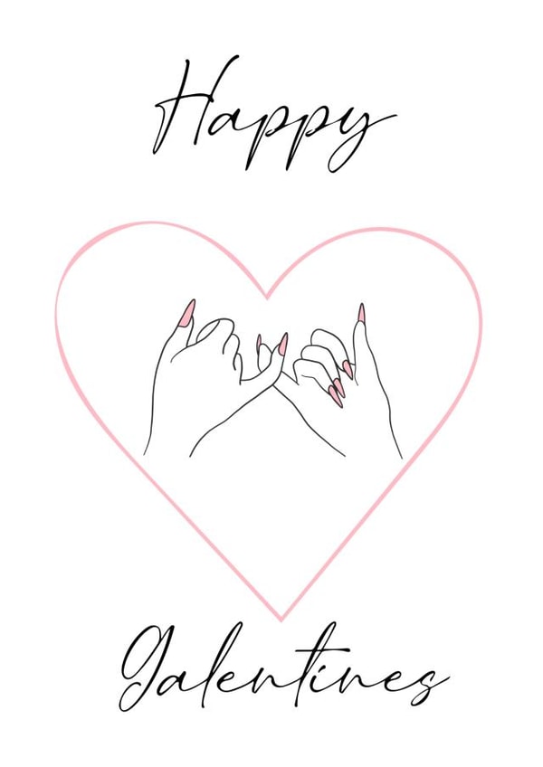pinky promise Valentines Day Card 17010 created by @sammie.illustrates