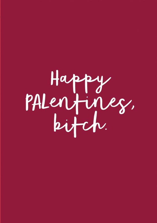 valentines palentines Valentines Day Card 15361 created by The Sweary Card Co