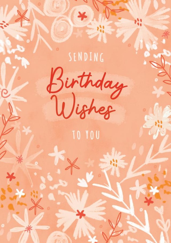 Floral Sending Birthday Wishes to You card created by Little Mono