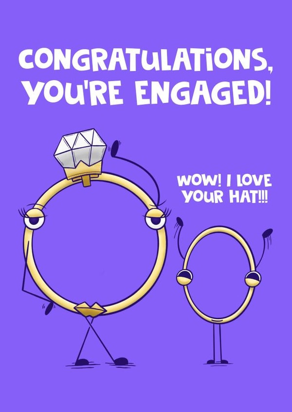 Congratulations You're Engaged Rings Engagement Card created by @donosdoodles