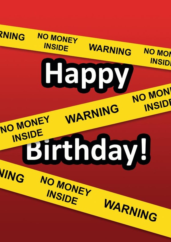 no money Birthday Card 21026 created by Tom's Cards