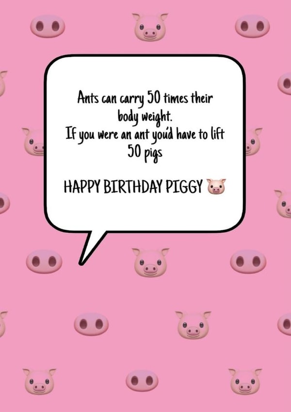 ants carry Birthday Card 46638 created by Chuckles