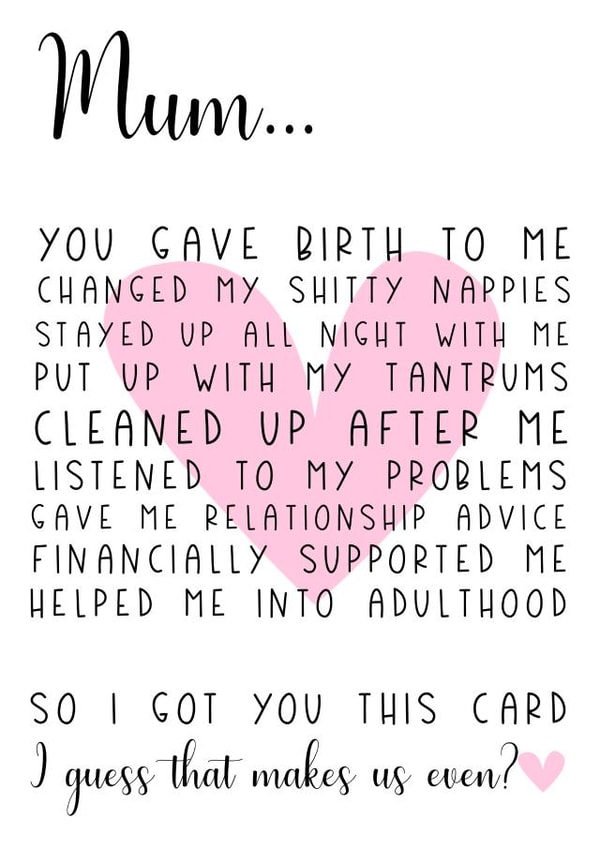 mum birth Mothers Day Card 12886 created by JJ & Roo