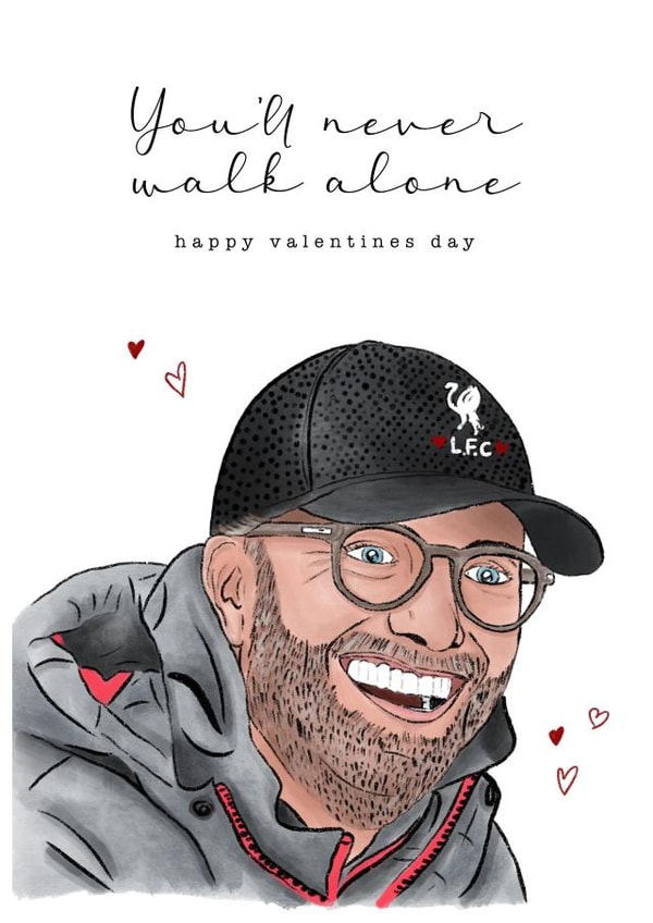 You’ll never walk alone YNWA Valentines Day Card 38532 created by Pork Chop Designs