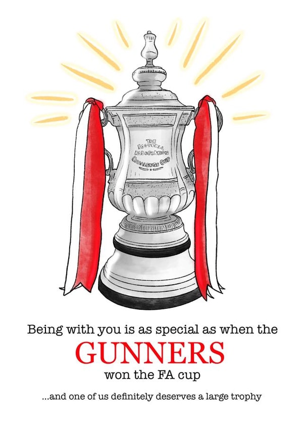 Gunners Football Valentines Day Card 38533 created by Pork Chop Designs