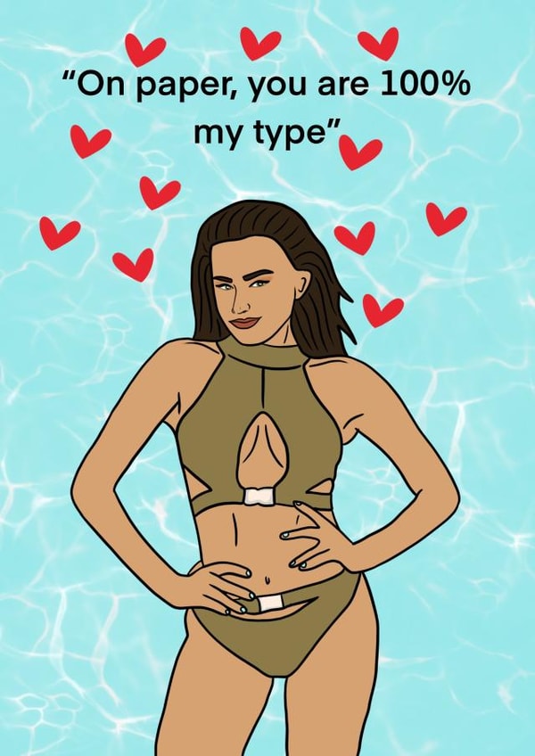 love island Film/TV/Netflix Valentines Day Card 46668 created by ItsWeezyDrawin