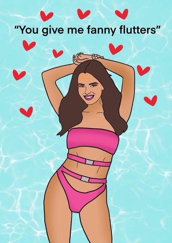 hearts love island Valentines Day Card 46671 created by ItsWeezyDrawin