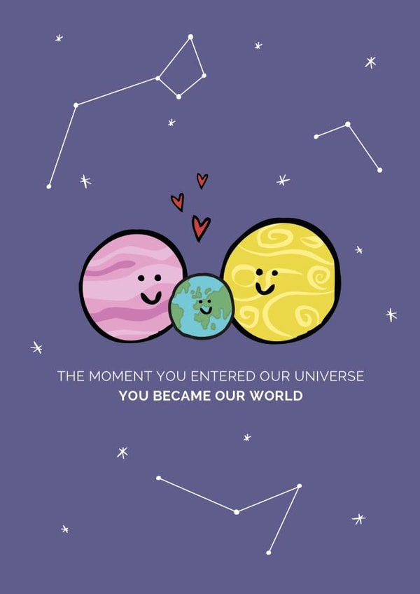 love space New Baby Card 18147 created by Holmes Design Co.