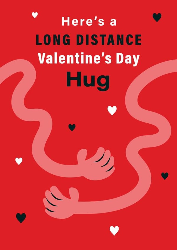 distance lockdown Valentines Day Card 19717 created by Dalia Clark Design