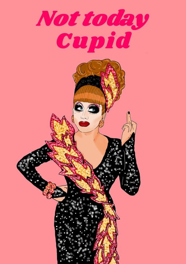 bianca del rio ru pauls drag race Valentines Day Card 18665 created by The Queer Store