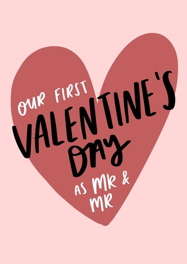 First Valentine's As Mr & Mr Card created by Studio Yelle