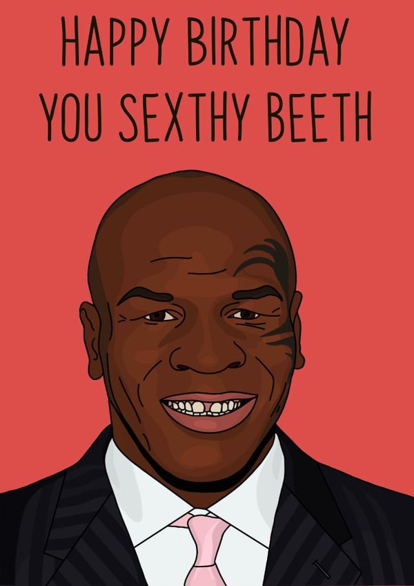 Mike Tyson Boxing Birthday Card 17173 created by Jamm Designs