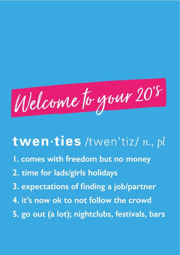 twenty 20 Birthday Card 7703 created by Poppy Lane