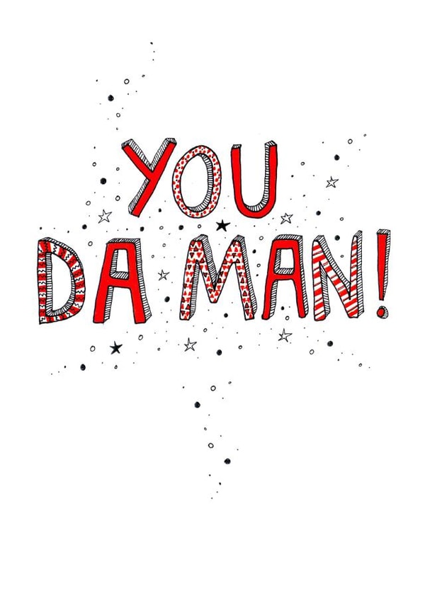 Fun Congratulations Card - Ya Da Man - Stars | thortful