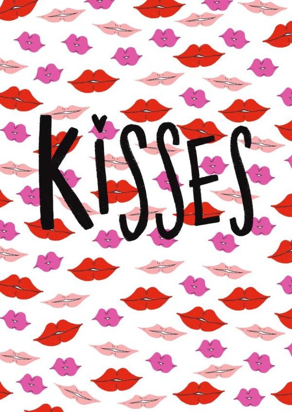 lips lipstick Valentines Day Card 21081 created by Soph AC Studio