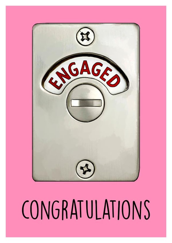 Engaged W/C door card created by Poppy & Mabel