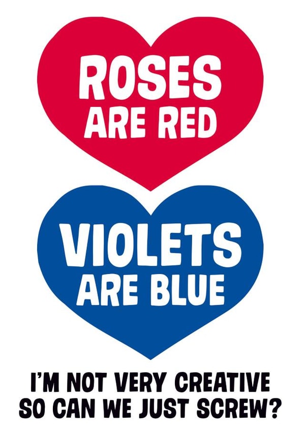 rose are red valentine Valentines Day Card 25808 created by Dean Morris Cards