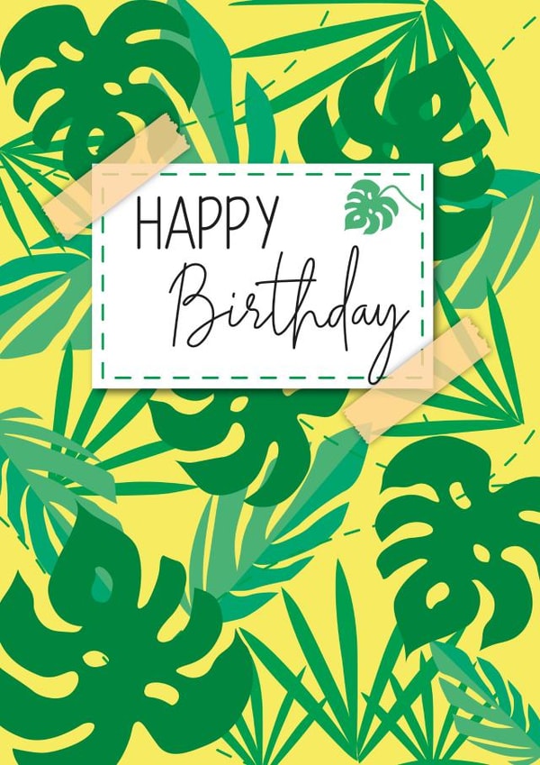 plant leaves Birthday Card 41803 created by Diary of a Craft Girl