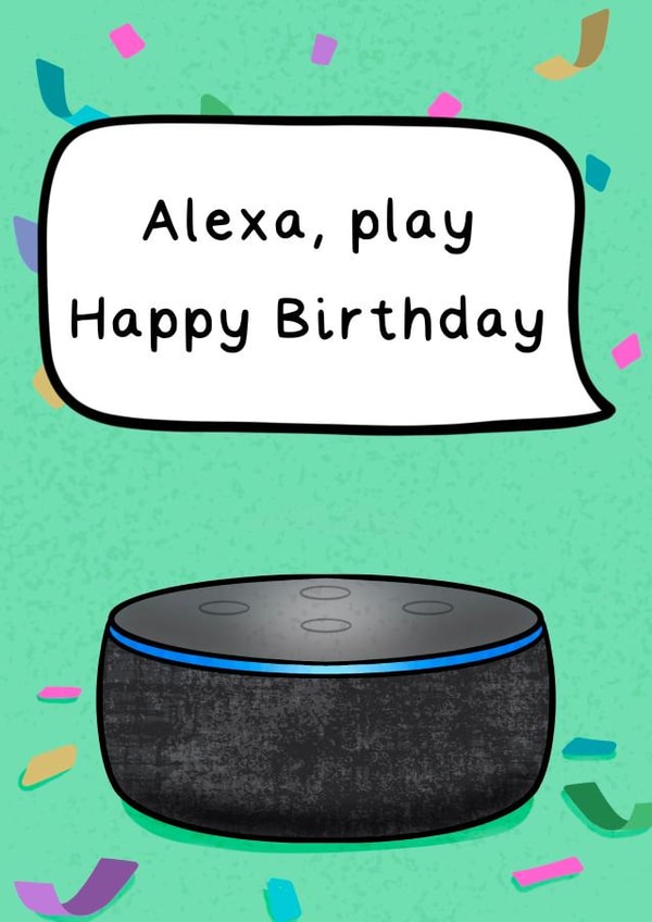 modern alexa Birthday Card 16891 created by Rude Mama