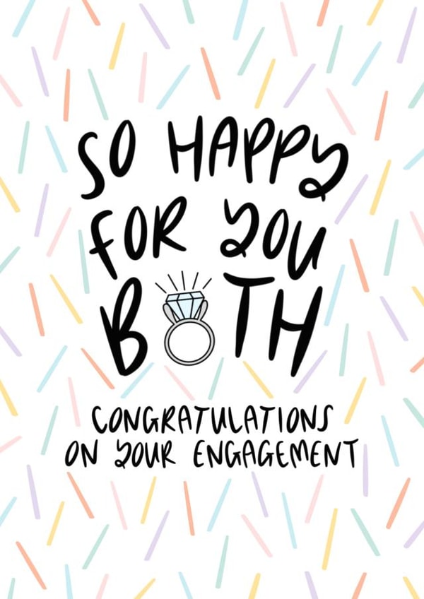 Engagement Confetti - Congratulations Card created by Muses & May