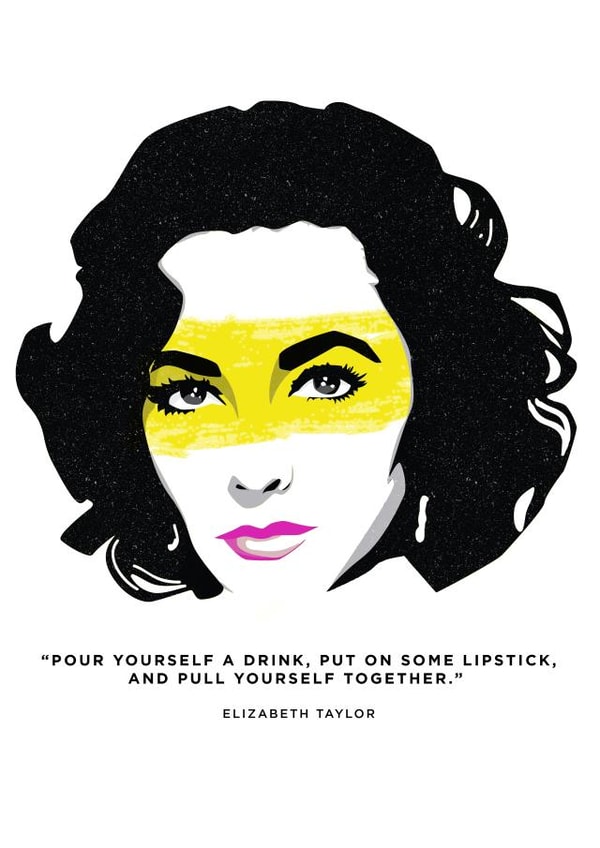 elizabeth taylor advice Birthday Card 43665 created by Morris Art & Soul