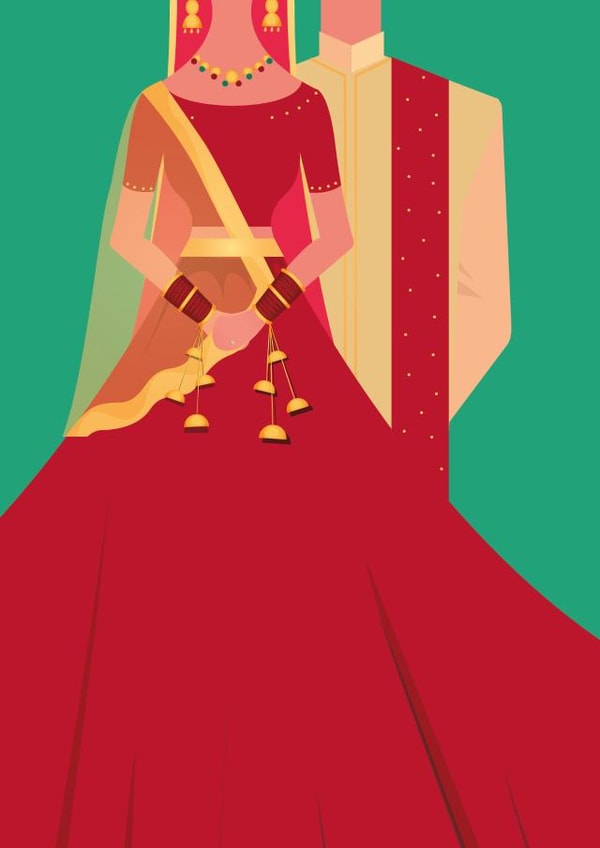 wedding indian Engagement & Marriage Card 45202 created by Eastential
