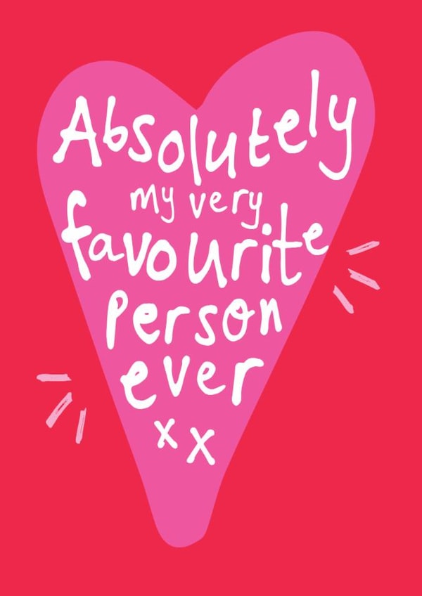 Favourite person ever Valentine's card created by Bow & Bell