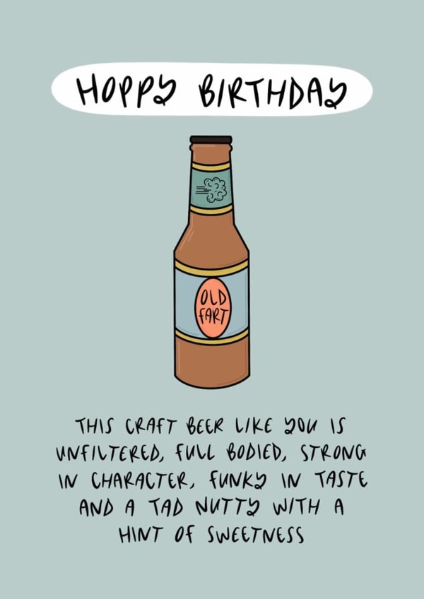 Hoppy Birthday Beer Card created by Muses & May 