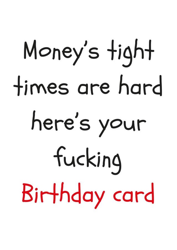 rhyme rude Birthday Card 25699 created by Stray Funk Design