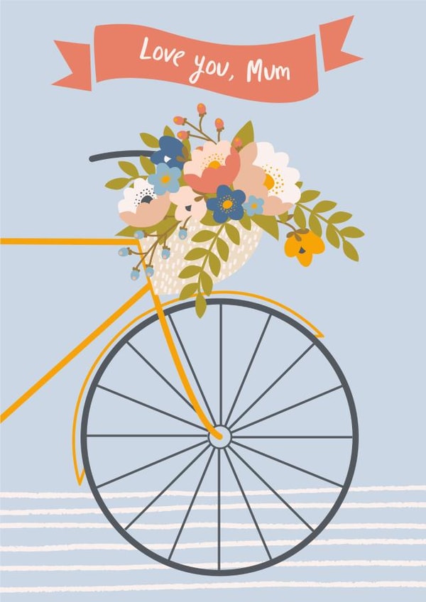 bike bicycle Mothers Day Card 44806 created by Hannah Rogers